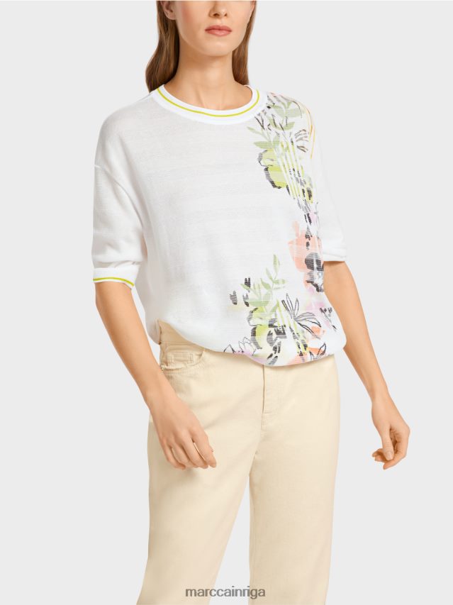 apģērbs viegla limeade VRBHXD1136 Marc Cain ziedu džemperis \"adīts Vācijā\"