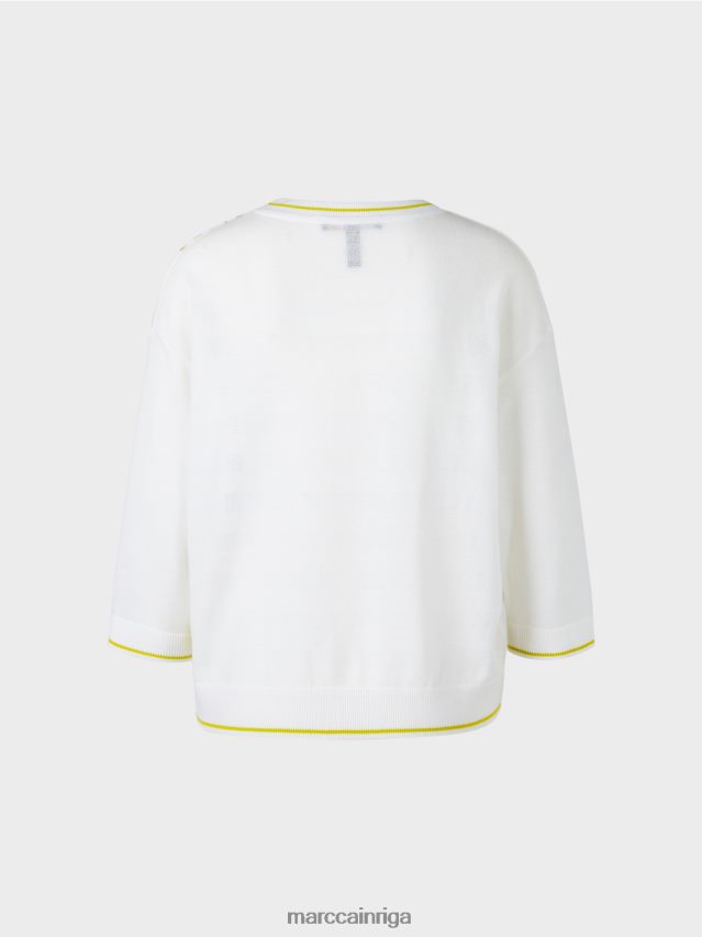 apģērbs viegla limeade VRBHXD1136 Marc Cain ziedu džemperis \"adīts Vācijā\"