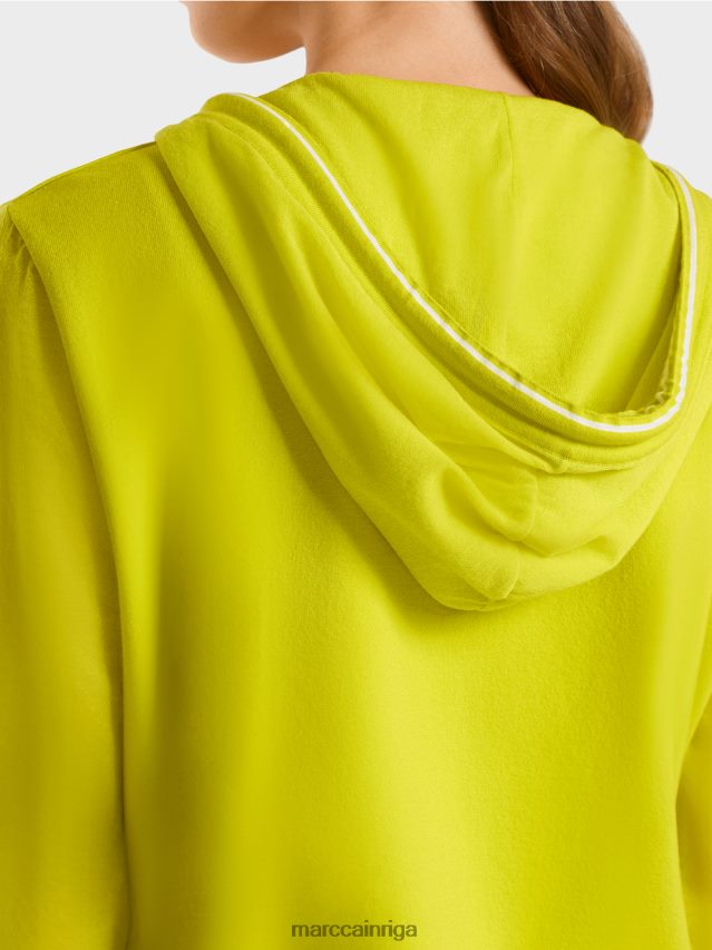 apģērbs viegla limeade VRBHXD1138 Marc Cain džemperis ar kapuci, adīts Vācijā