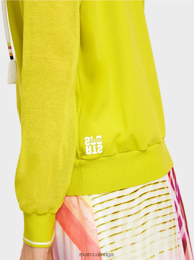 apģērbs viegla limeade VRBHXD1138 Marc Cain džemperis ar kapuci, adīts Vācijā