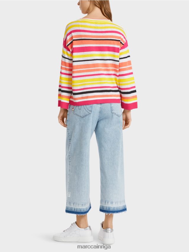 apģērbs viegla limeade VRBHXD1139 Marc Cain svītrains džemperis