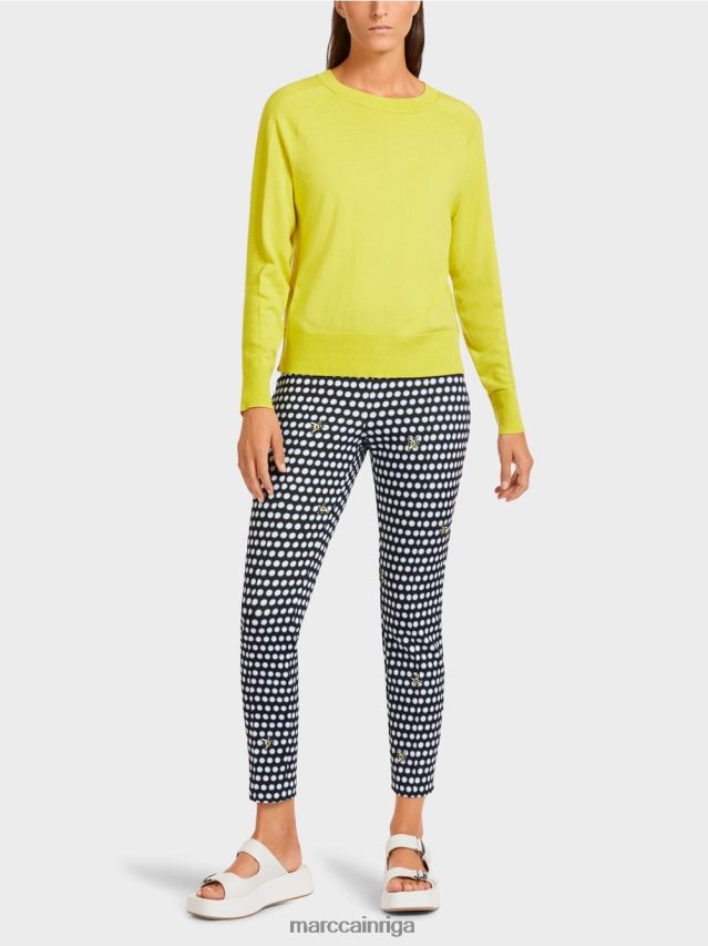 apģērbs zaļais sērs VRBHXD1188 Marc Cain džemperis no grezna materiālu maisījuma