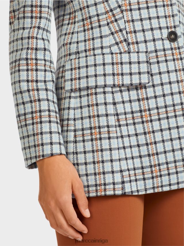 apģērbs atmosfēras zils VRBHXD208 Marc Cain garš bleizeris čekas rakstā