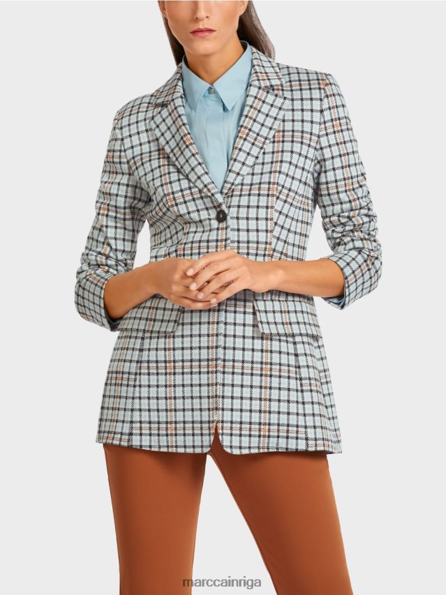 apģērbs atmosfēras zils VRBHXD208 Marc Cain garš bleizeris čekas rakstā