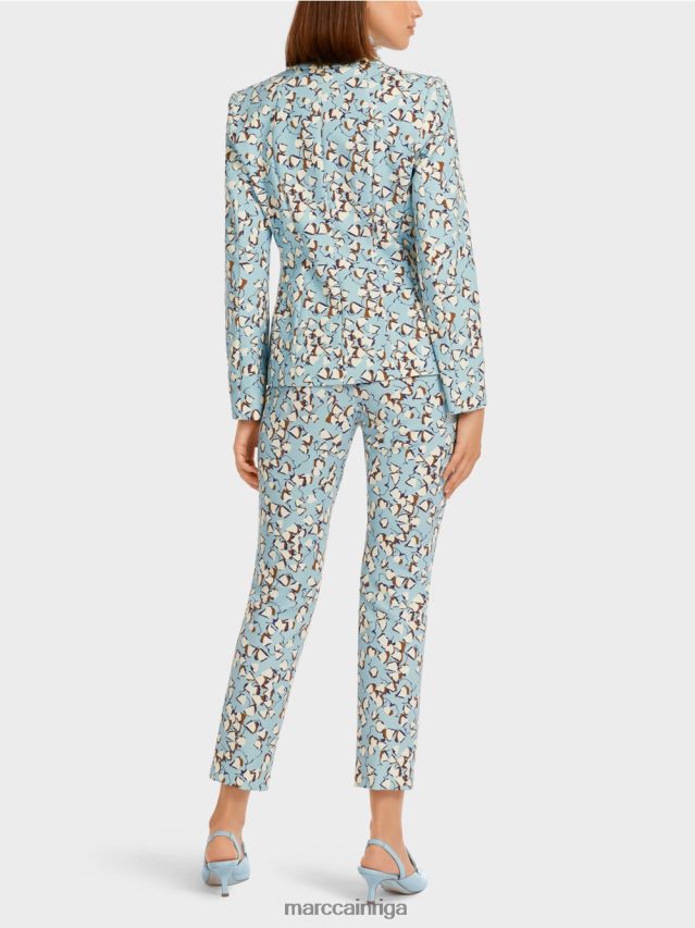 apģērbs atmosfēras zils VRBHXD209 Marc Cain aprīkots bleizeris ar visu apdruku