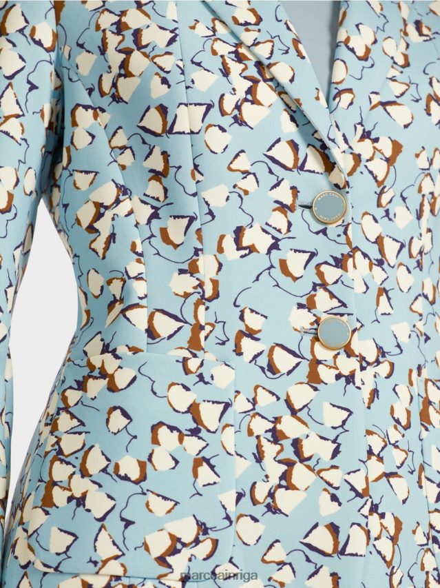 apģērbs atmosfēras zils VRBHXD209 Marc Cain aprīkots bleizeris ar visu apdruku