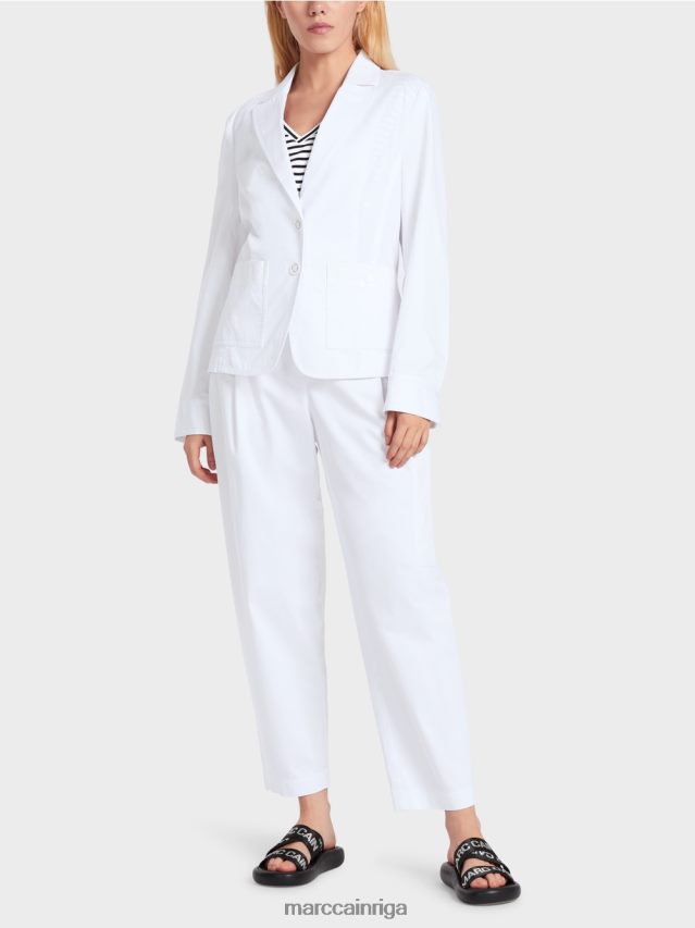 apģērbs balts VRBHXD178 Marc Cain figūra apskāviens "pārdomāt kopā" ​​žakete