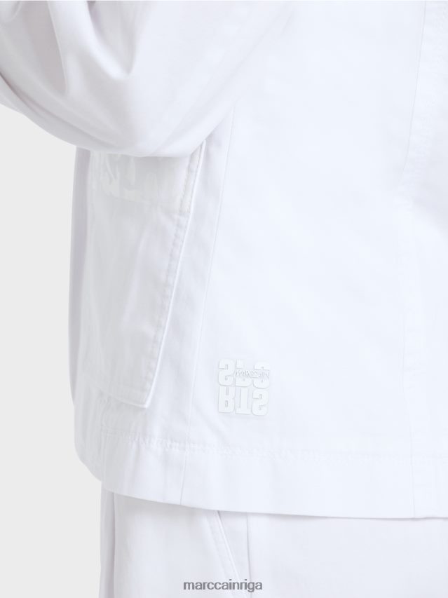 apģērbs balts VRBHXD178 Marc Cain figūra apskāviens \"pārdomāt kopā\" ​​žakete