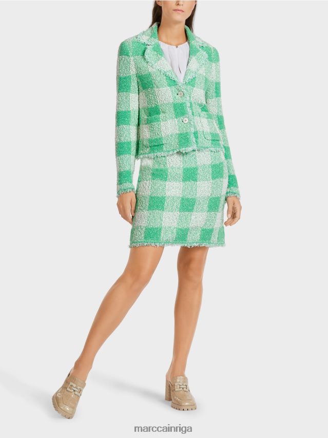 apģērbs gaišs skuķis VRBHXD195 Marc Cain vichy čekas bleizeris "adīts Vācijā"