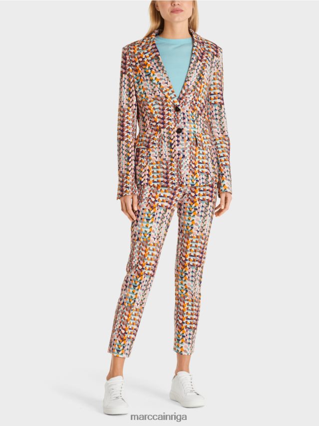 apģērbs karaliski violets VRBHXD210 Marc Cain bleizeris mīkstā akvalangu džersija