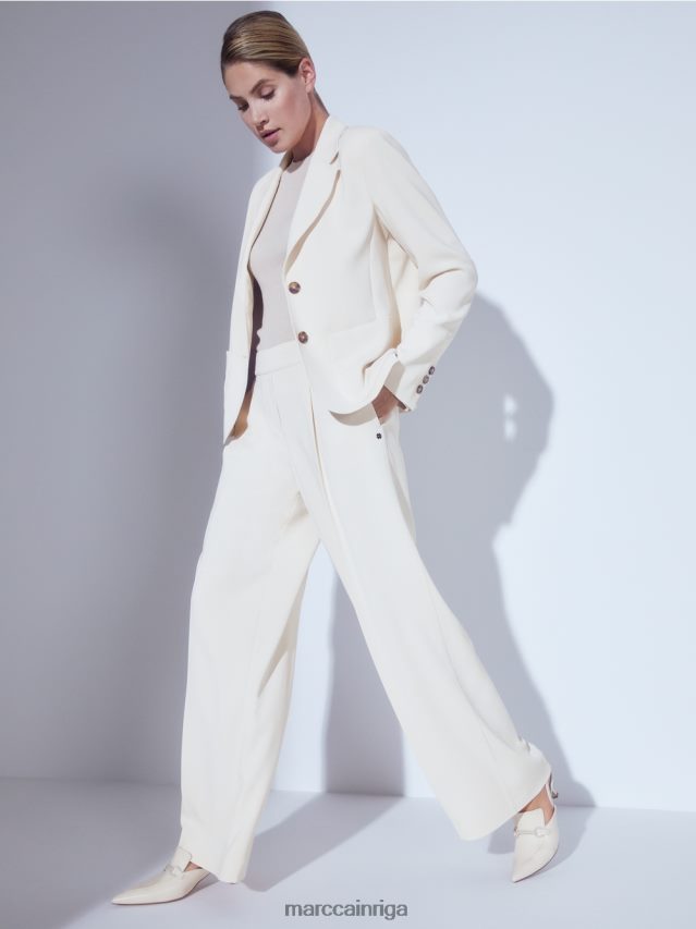 apģērbs krēms VRBHXD203 Marc Cain bleizeris ar platu atloku