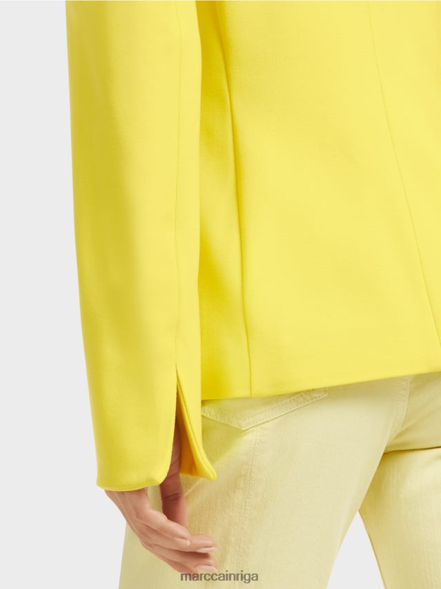 apģērbs mīksts citrons VRBHXD172 Marc Cain bleizeris ar princešu vīlēm