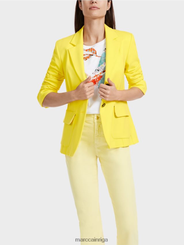 apģērbs mīksts citrons VRBHXD172 Marc Cain bleizeris ar princešu vīlēm