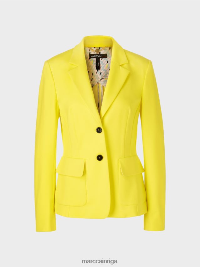 apģērbs mīksts citrons VRBHXD172 Marc Cain bleizeris ar princešu vīlēm