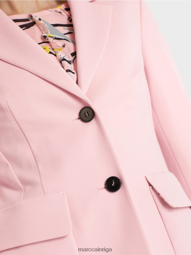 apģērbs mīksts pulveris rozā VRBHXD171 Marc Cain bleizeris ar princešu vīlēm