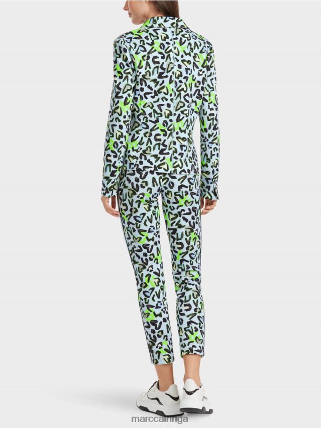 apģērbs mīksts pulveris zils VRBHXD165 Marc Cain pielāgots bleizeris ar visu apdruku