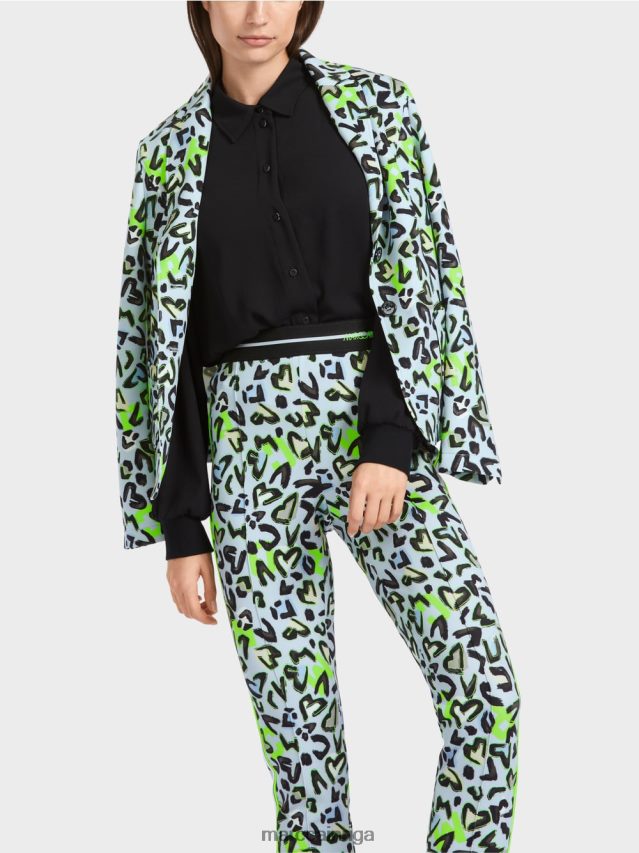 apģērbs mīksts pulveris zils VRBHXD165 Marc Cain pielāgots bleizeris ar visu apdruku