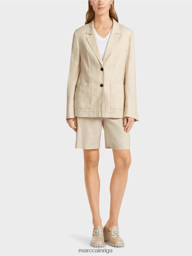 apģērbs mīksts veļa VRBHXD184 Marc Cain figūru pieguļošs žakete ar linu