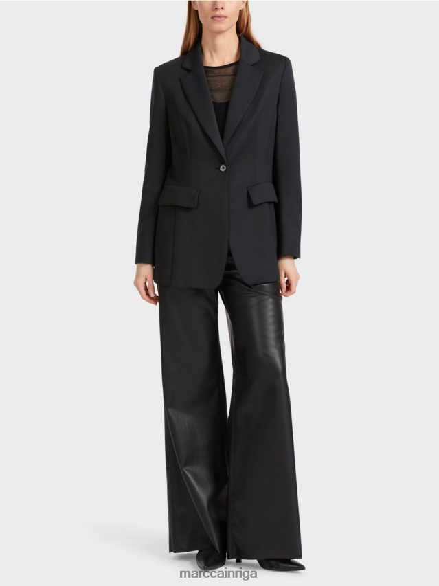 apģērbs melns VRBHXD154 Marc Cain pieguļošas dekoratīvas kabatas žakete