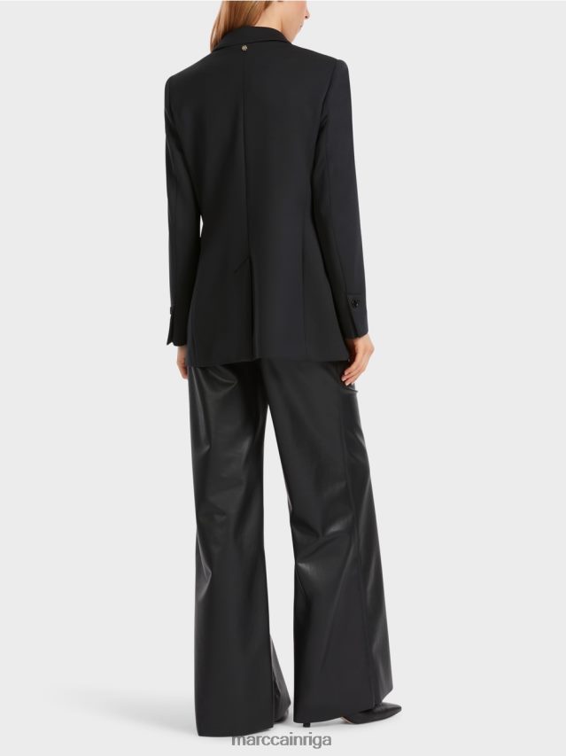 apģērbs melns VRBHXD154 Marc Cain pieguļošas dekoratīvas kabatas žakete