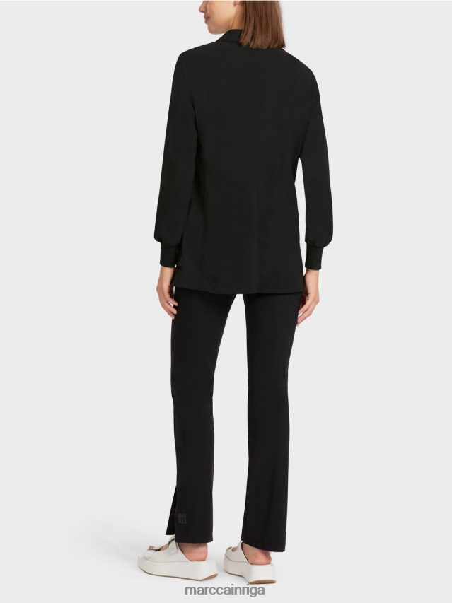 apģērbs melns VRBHXD200 Marc Cain bleizeris ar sportiskām detaļām