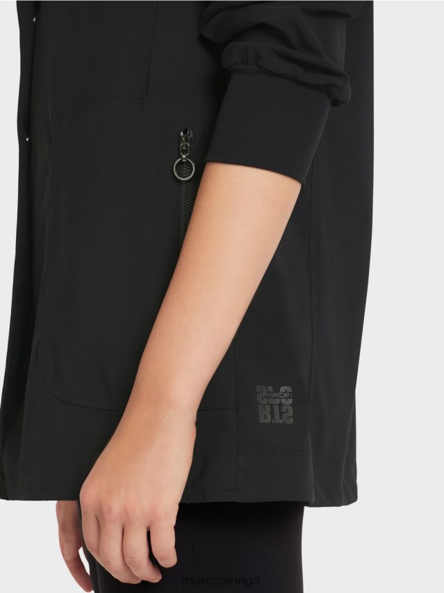 apģērbs melns VRBHXD200 Marc Cain bleizeris ar sportiskām detaļām