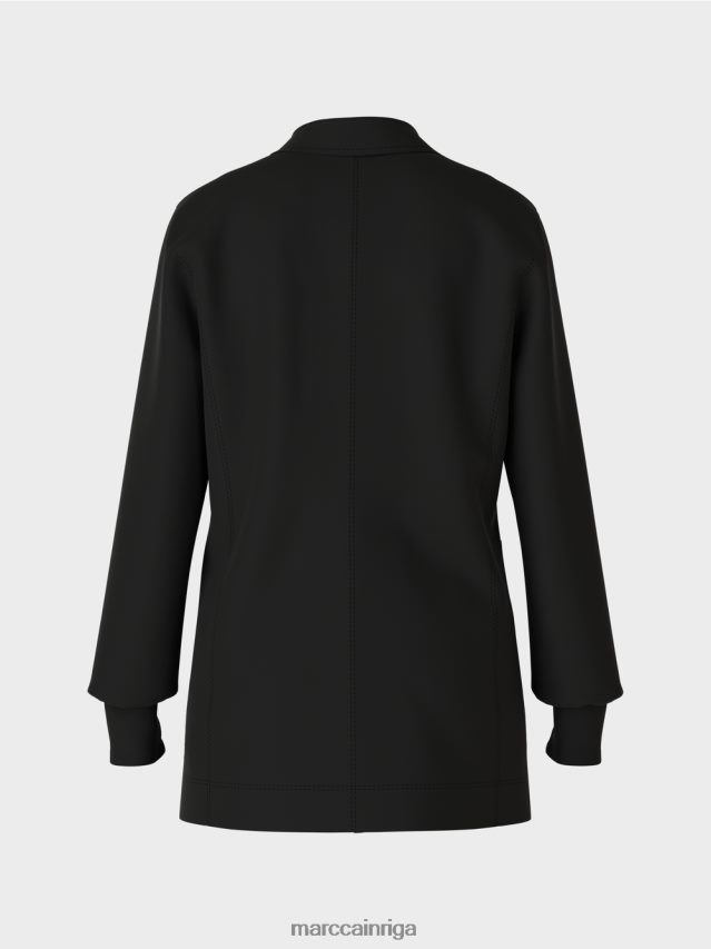 apģērbs melns VRBHXD200 Marc Cain bleizeris ar sportiskām detaļām