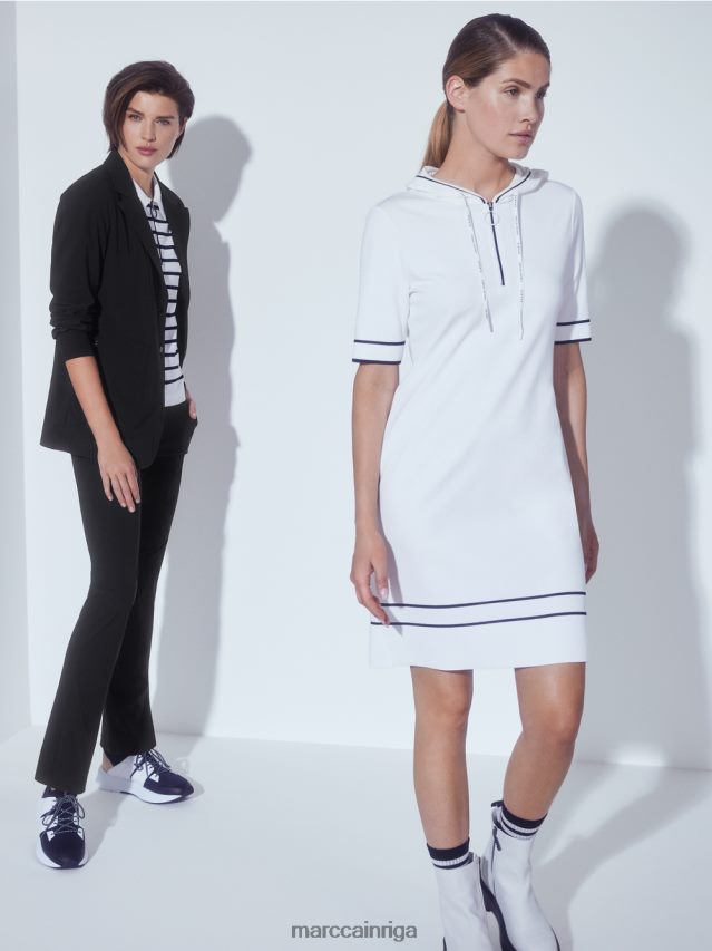 apģērbs melns VRBHXD200 Marc Cain bleizeris ar sportiskām detaļām