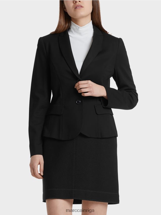 apģērbs melns VRBHXD214 Marc Cain viegls bleizeris smalkā džersija