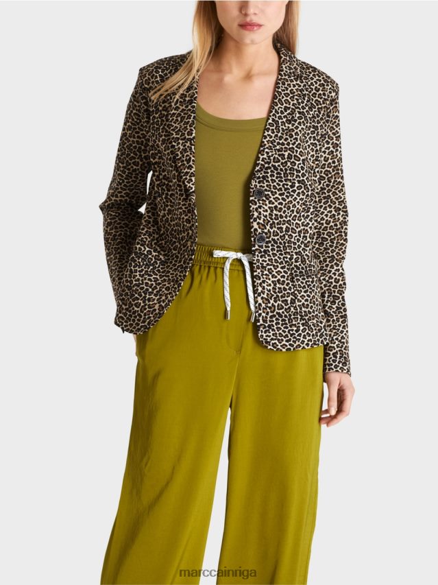 apģērbs pūderkrēms VRBHXD197 Marc Cain bleizeris ar leo apdruku