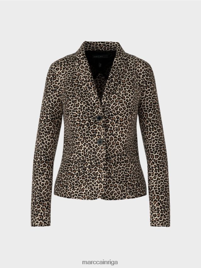 apģērbs pūderkrēms VRBHXD197 Marc Cain bleizeris ar leo apdruku