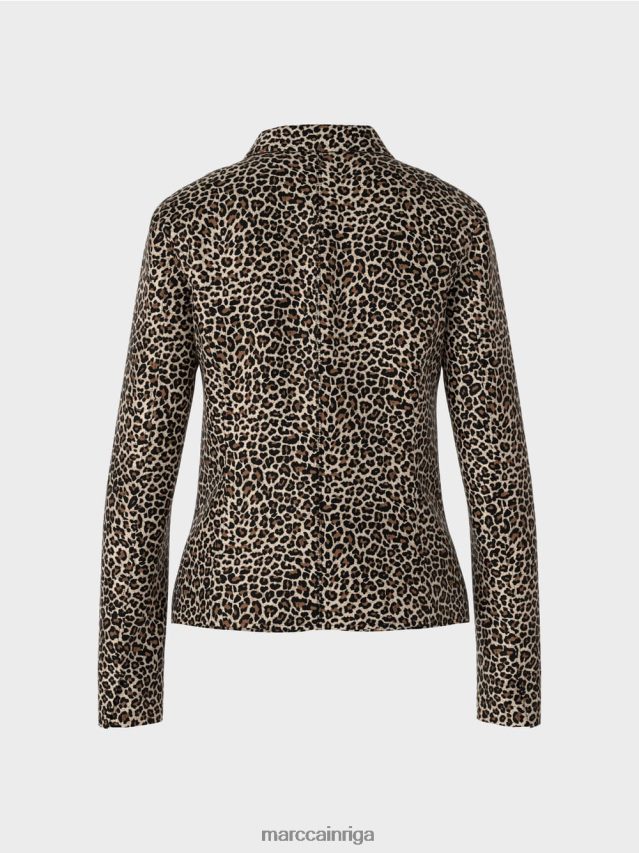 apģērbs pūderkrēms VRBHXD197 Marc Cain bleizeris ar leo apdruku