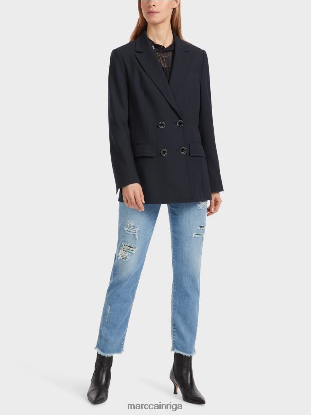 apģērbs pusnakts zils VRBHXD148 Marc Cain divrindu žakete