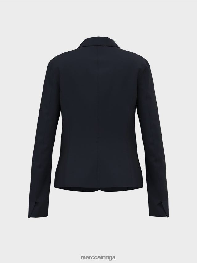 apģērbs pusnakts zils VRBHXD211 Marc Cain žakete ar ielāpu kabatām