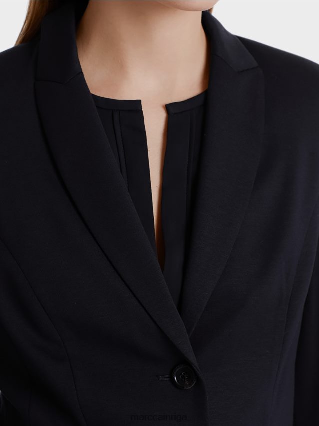 apģērbs pusnakts zils VRBHXD213 Marc Cain viegls bleizeris smalkā džersija