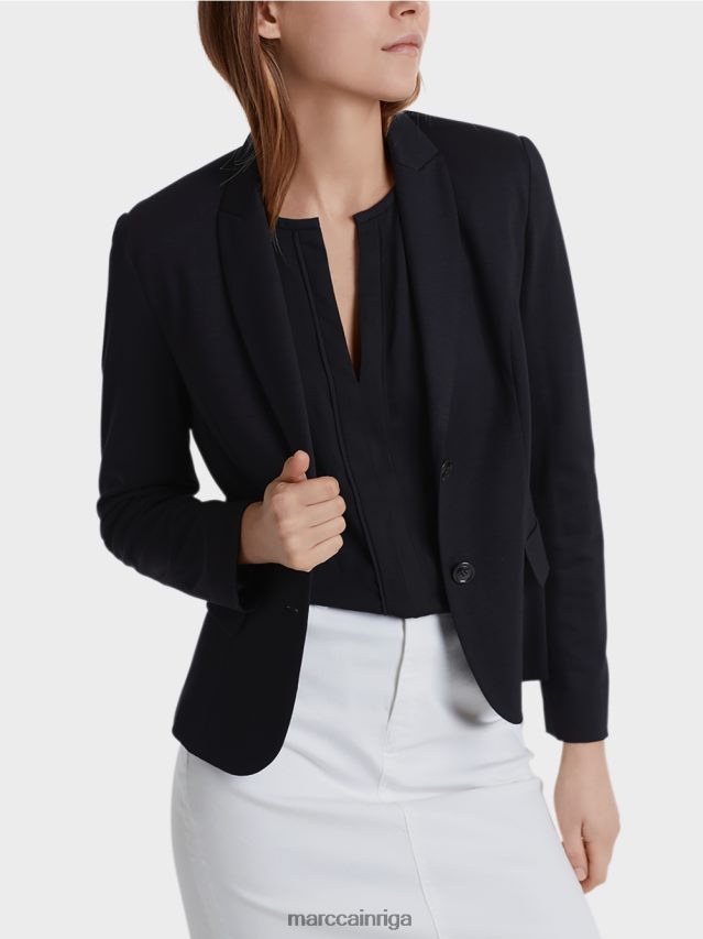 apģērbs pusnakts zils VRBHXD213 Marc Cain viegls bleizeris smalkā džersija