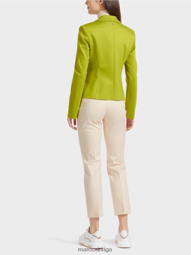 apģērbs spilgti olīvzaļš VRBHXD175 Marc Cain pieguļošs bleizeris ar šauru atloku