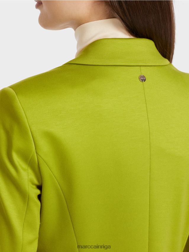 apģērbs spilgti olīvzaļš VRBHXD175 Marc Cain pieguļošs bleizeris ar šauru atloku