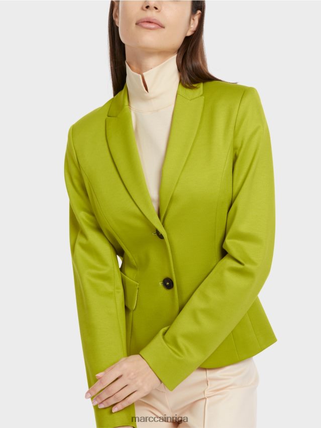 apģērbs spilgti olīvzaļš VRBHXD175 Marc Cain pieguļošs bleizeris ar šauru atloku