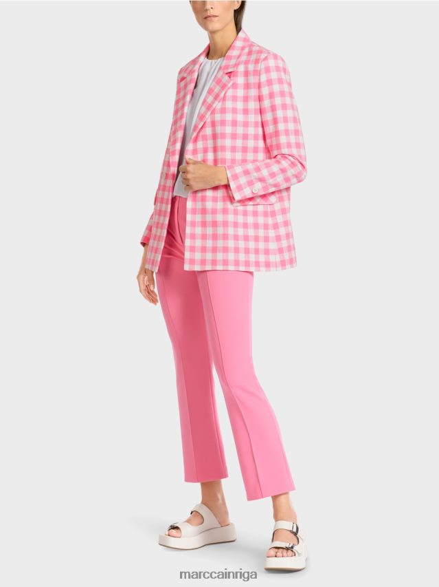 apģērbs spilgti rozā VRBHXD194 Marc Cain bleizeris ar vichy čeku