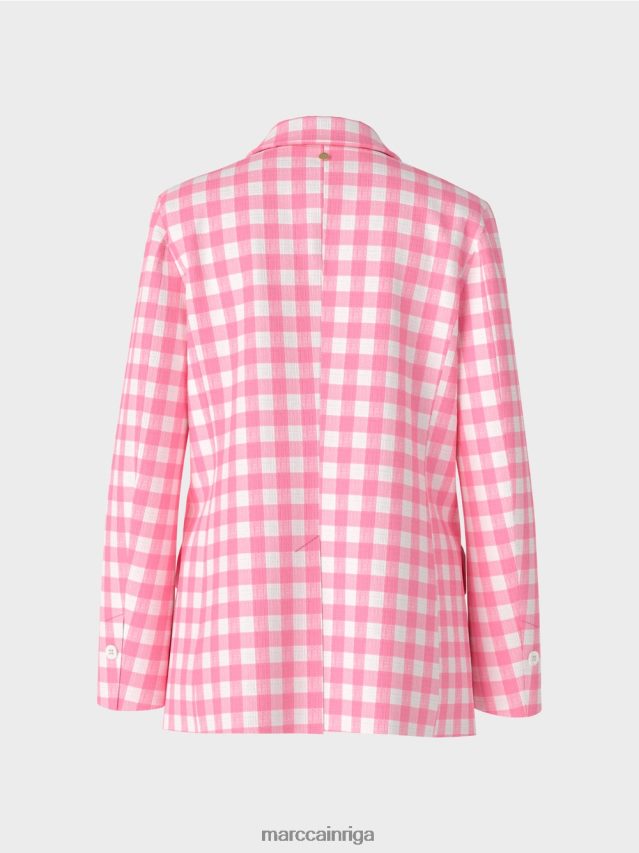 apģērbs spilgti rozā VRBHXD194 Marc Cain bleizeris ar vichy čeku