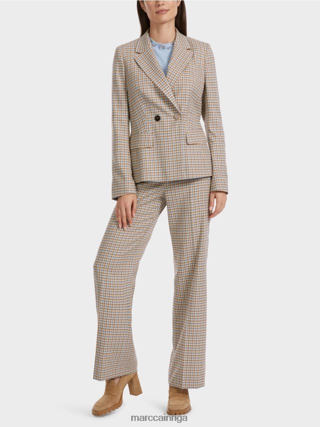 apģērbs tumšas vasaras debesis VRBHXD164 Marc Cain rūtains bleizeris