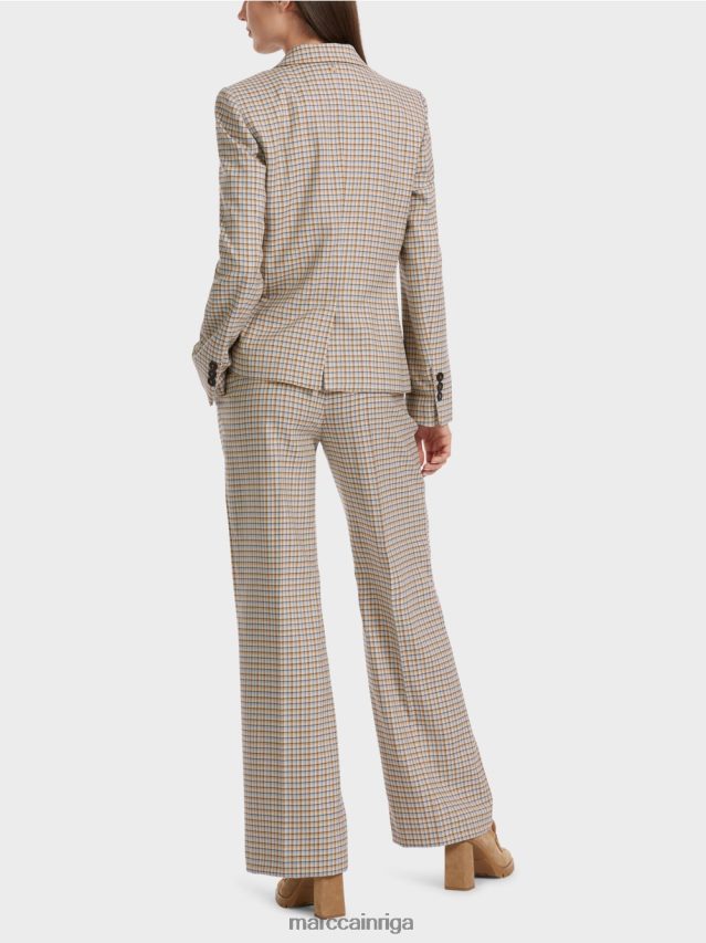 apģērbs tumšas vasaras debesis VRBHXD164 Marc Cain rūtains bleizeris