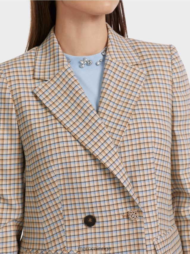 apģērbs tumšas vasaras debesis VRBHXD164 Marc Cain rūtains bleizeris