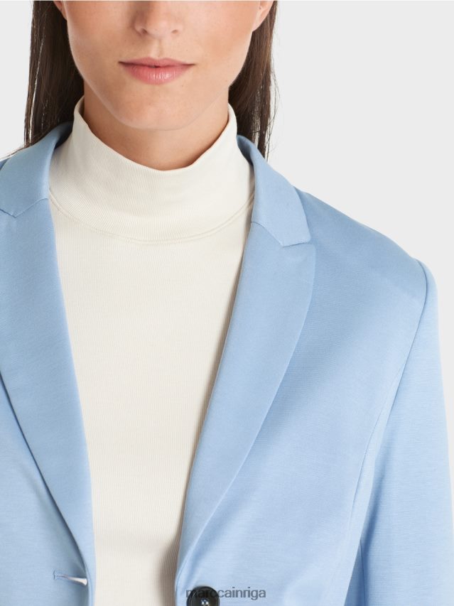 apģērbs tumšas vasaras debesis VRBHXD174 Marc Cain pieguļošs bleizeris ar šauru atloku