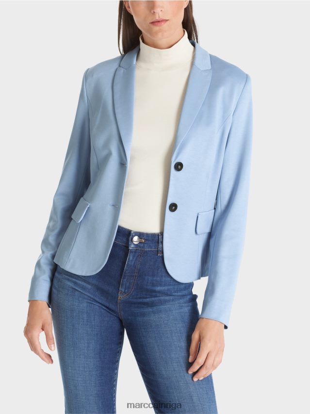 apģērbs tumšas vasaras debesis VRBHXD174 Marc Cain pieguļošs bleizeris ar šauru atloku