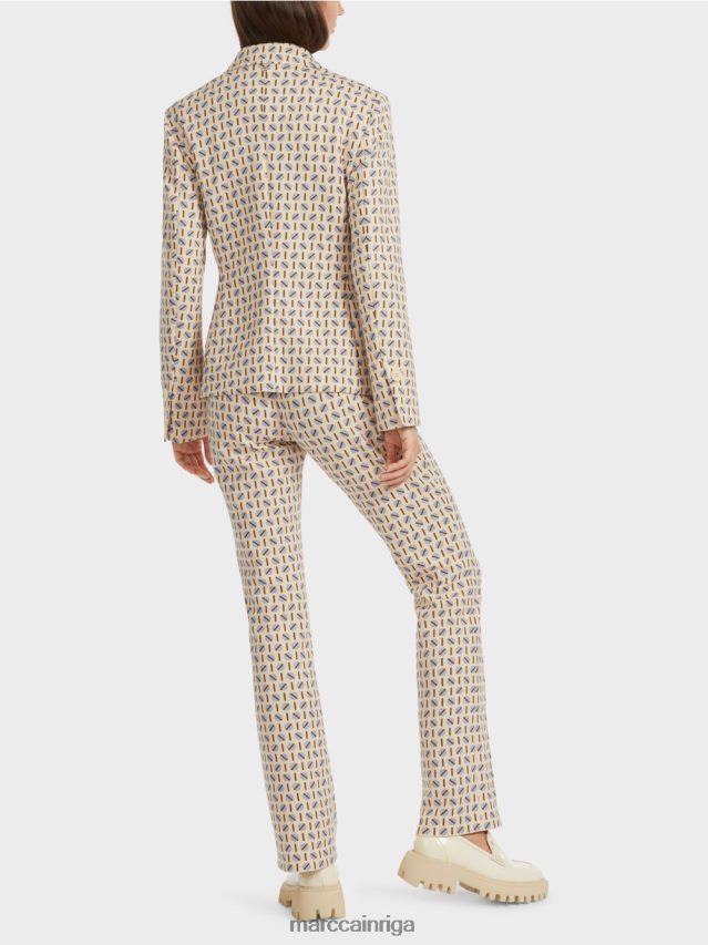 apģērbs tumšs krēms VRBHXD161 Marc Cain grafiskā dizaina žakete