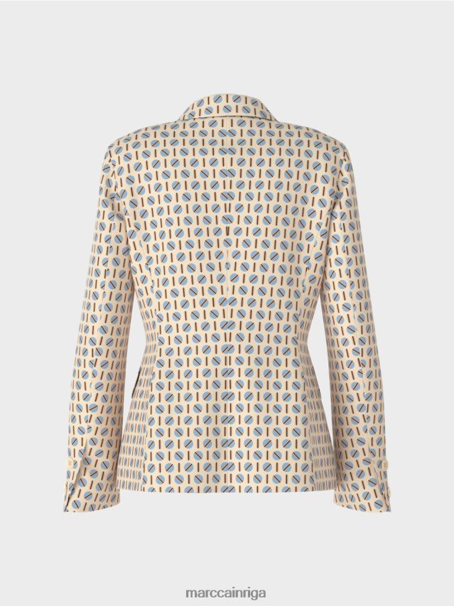 apģērbs tumšs krēms VRBHXD161 Marc Cain grafiskā dizaina žakete