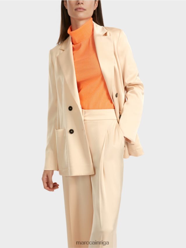 apģērbs tumšs krēms VRBHXD163 Marc Cain divrindu žakete ar kabatām