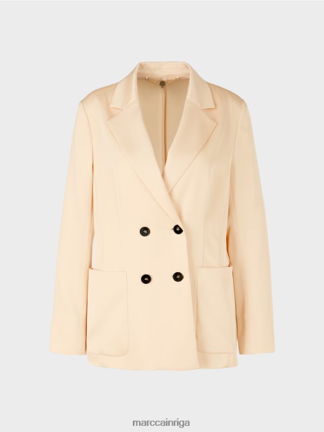 apģērbs tumšs krēms VRBHXD163 Marc Cain divrindu žakete ar kabatām
